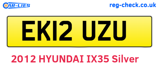 EK12UZU are the vehicle registration plates.