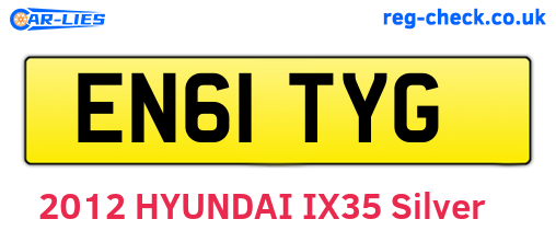 EN61TYG are the vehicle registration plates.