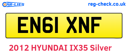 EN61XNF are the vehicle registration plates.