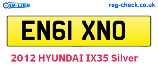 EN61XNO are the vehicle registration plates.