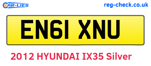 EN61XNU are the vehicle registration plates.