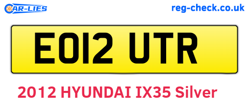 EO12UTR are the vehicle registration plates.