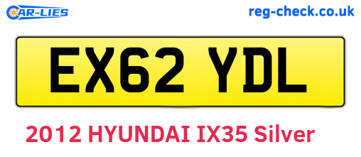 EX62YDL are the vehicle registration plates.