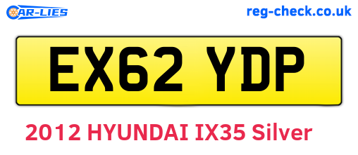 EX62YDP are the vehicle registration plates.