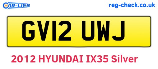 GV12UWJ are the vehicle registration plates.