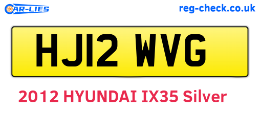 HJ12WVG are the vehicle registration plates.