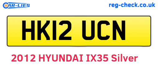 HK12UCN are the vehicle registration plates.