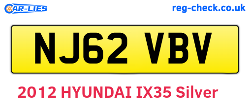 NJ62VBV are the vehicle registration plates.