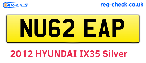 NU62EAP are the vehicle registration plates.