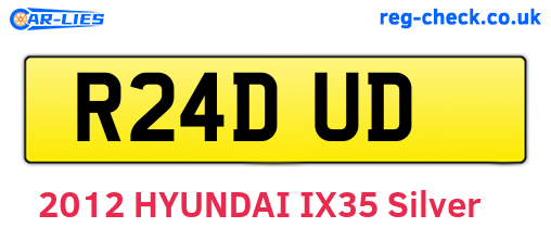 R24DUD are the vehicle registration plates.