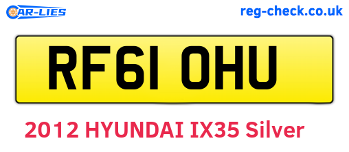 RF61OHU are the vehicle registration plates.