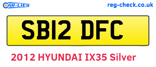 SB12DFC are the vehicle registration plates.