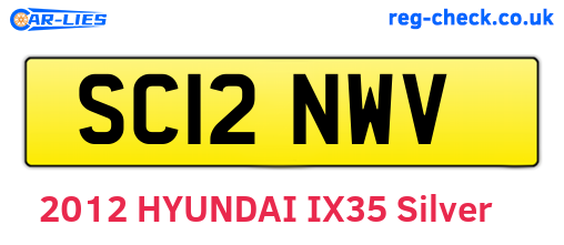 SC12NWV are the vehicle registration plates.