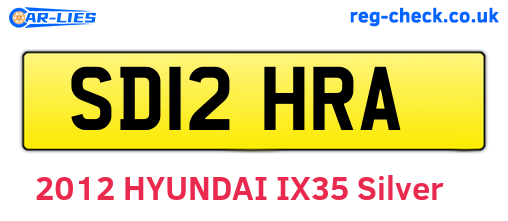 SD12HRA are the vehicle registration plates.
