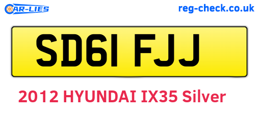 SD61FJJ are the vehicle registration plates.