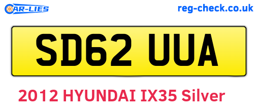 SD62UUA are the vehicle registration plates.