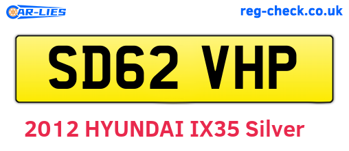 SD62VHP are the vehicle registration plates.