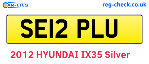 SE12PLU are the vehicle registration plates.