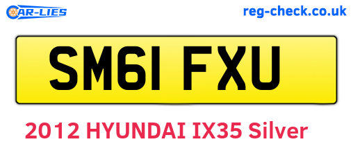 SM61FXU are the vehicle registration plates.