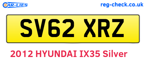 SV62XRZ are the vehicle registration plates.