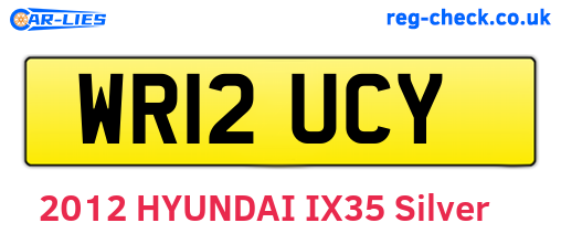 WR12UCY are the vehicle registration plates.