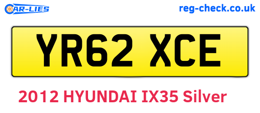 YR62XCE are the vehicle registration plates.