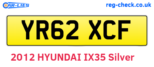 YR62XCF are the vehicle registration plates.