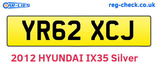 YR62XCJ are the vehicle registration plates.