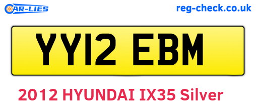 YY12EBM are the vehicle registration plates.