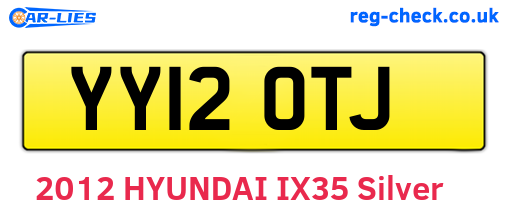 YY12OTJ are the vehicle registration plates.