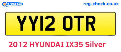 YY12OTR are the vehicle registration plates.
