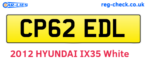 CP62EDL are the vehicle registration plates.