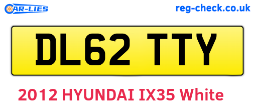 DL62TTY are the vehicle registration plates.
