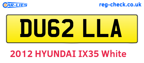 DU62LLA are the vehicle registration plates.
