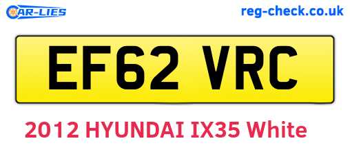 EF62VRC are the vehicle registration plates.