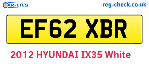 EF62XBR are the vehicle registration plates.