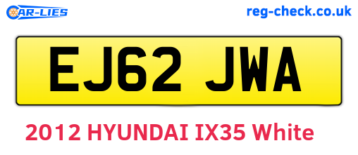 EJ62JWA are the vehicle registration plates.