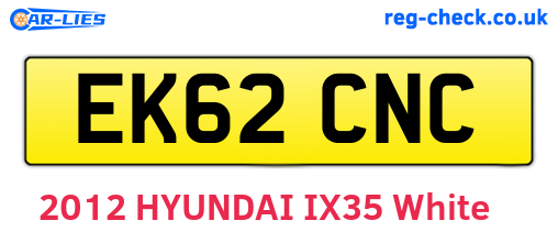 EK62CNC are the vehicle registration plates.