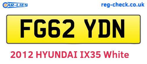 FG62YDN are the vehicle registration plates.