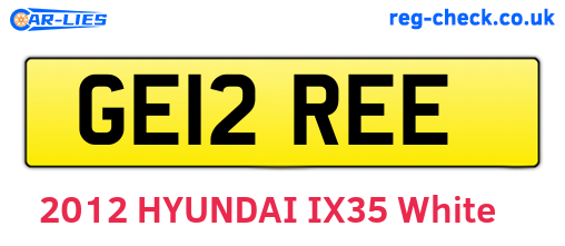 GE12REE are the vehicle registration plates.
