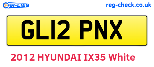 GL12PNX are the vehicle registration plates.