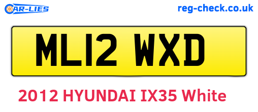 ML12WXD are the vehicle registration plates.