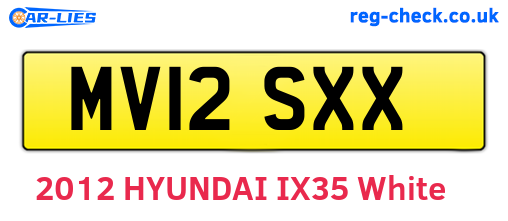 MV12SXX are the vehicle registration plates.