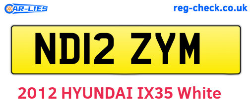 ND12ZYM are the vehicle registration plates.