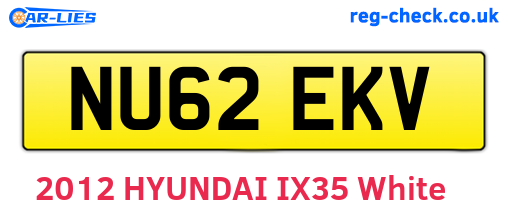 NU62EKV are the vehicle registration plates.