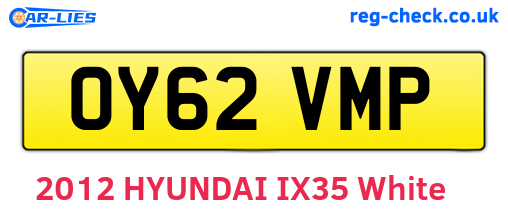 OY62VMP are the vehicle registration plates.