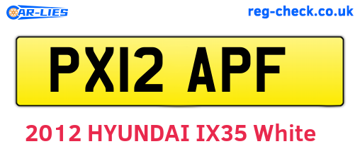 PX12APF are the vehicle registration plates.