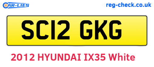 SC12GKG are the vehicle registration plates.