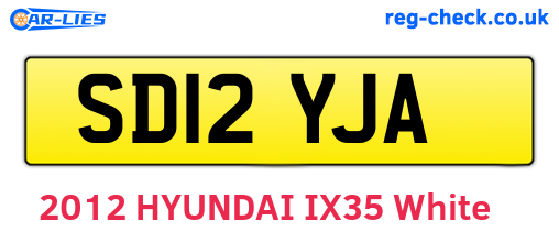 SD12YJA are the vehicle registration plates.