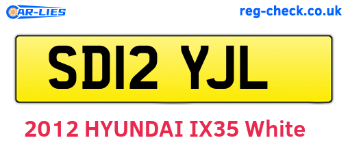 SD12YJL are the vehicle registration plates.